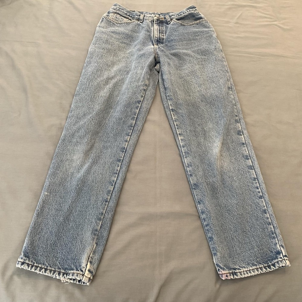 L.L. Bean High-Rise Straight Jeans in Light Blue Wash